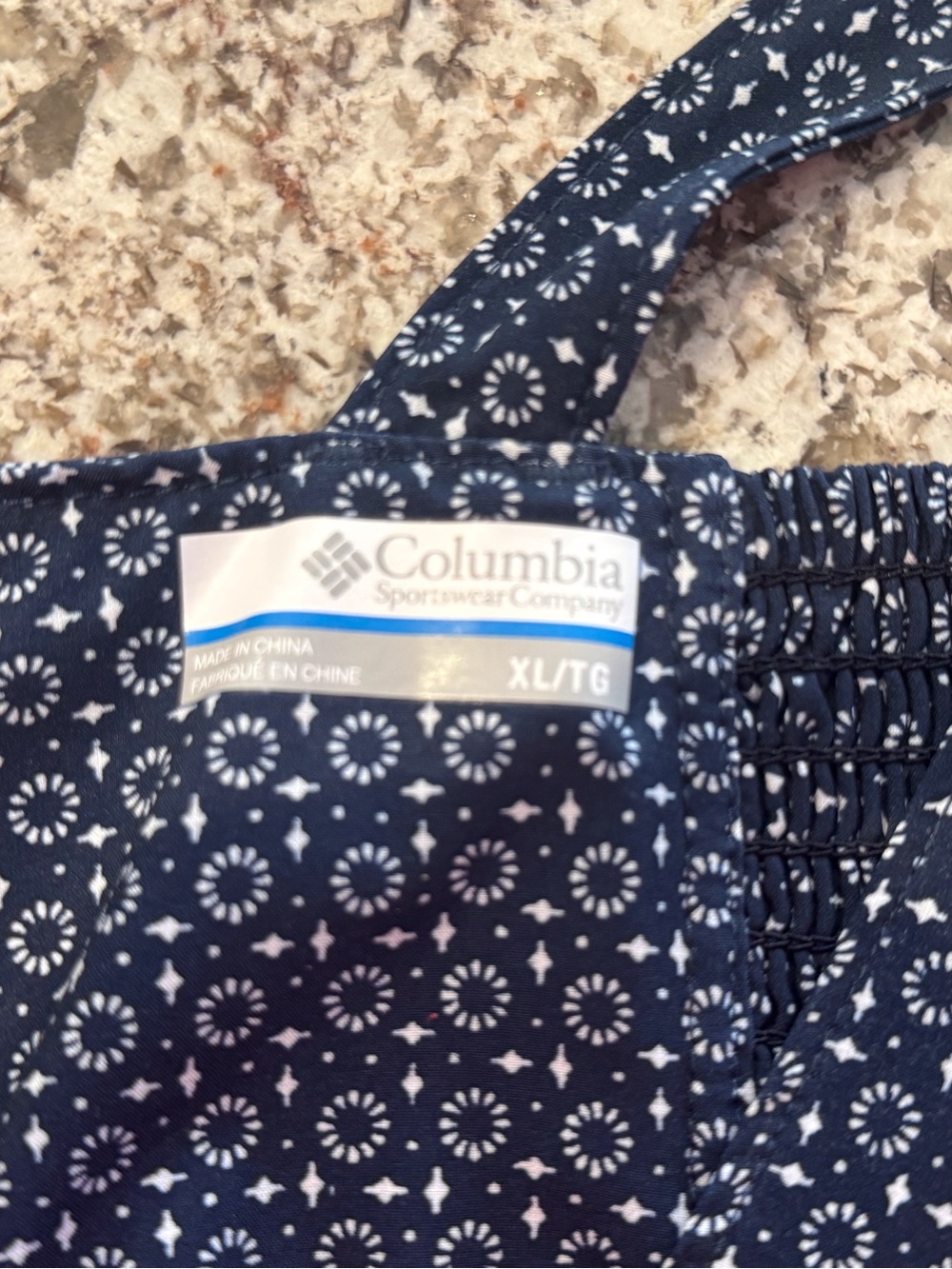 NWOT Columbia PFG navy and white long sundress, size XL - Picture 3 of 3